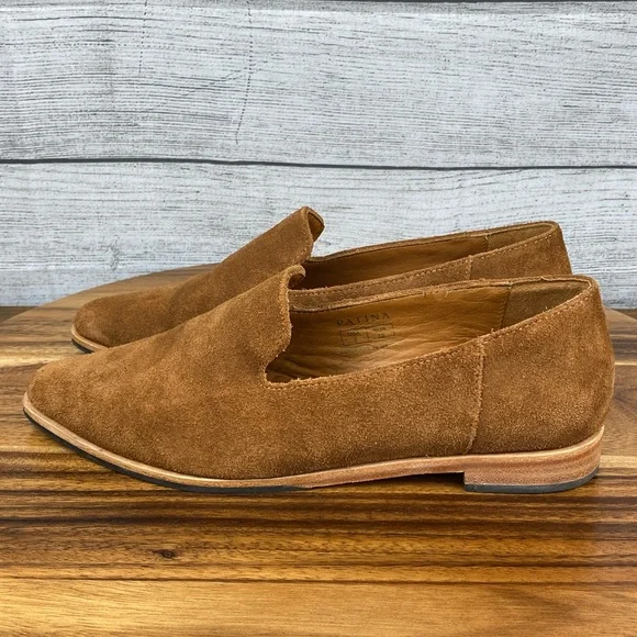 Portland Leather Patina Toffee Suede Pointed Flat Women’s Shoe Size:7.5 Portland Leather Patina Women main image 4